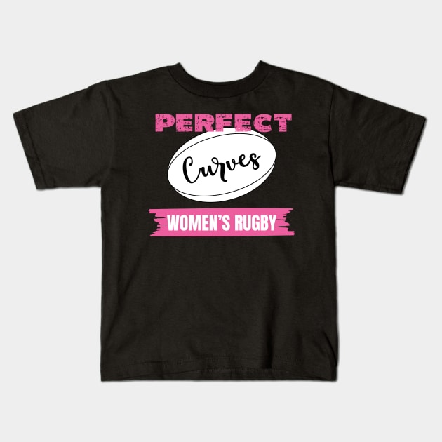 Perfect curves women's rugby Kids T-Shirt by Cherubic